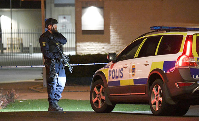 Powerful explosion rocks Swedish police station