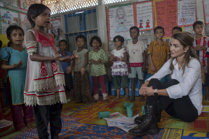 Jordan's Queen Rania Visited Rohingya Refugee Camps | Arab News