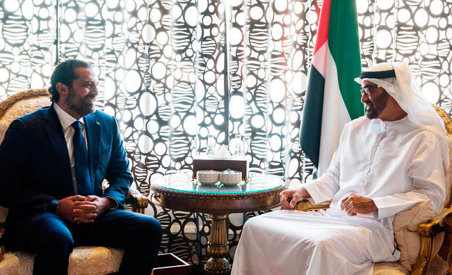 Al-Hariri meets UAE crown prince