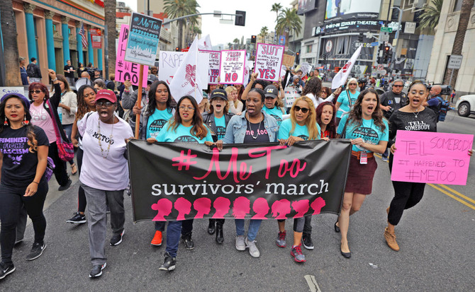 Hundreds join #MeToo march in Hollywood against sexual abuse