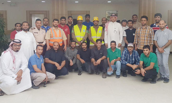 Al-Ahsa 1st. Industrial City employees take fire fighting course