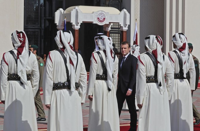 French president arrives in Qatar amid regional isolation