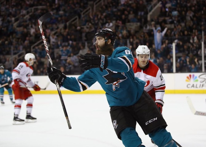 Burns Scores Game Winner In Sharks 5-4 Win Over Hurricanes | Arab News