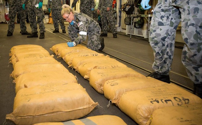 Australia warship makes huge Arabian Sea hashish seizure