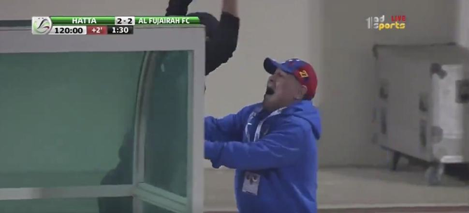 Video: Diego Maradona goes wild in the UAE after last-minute goal