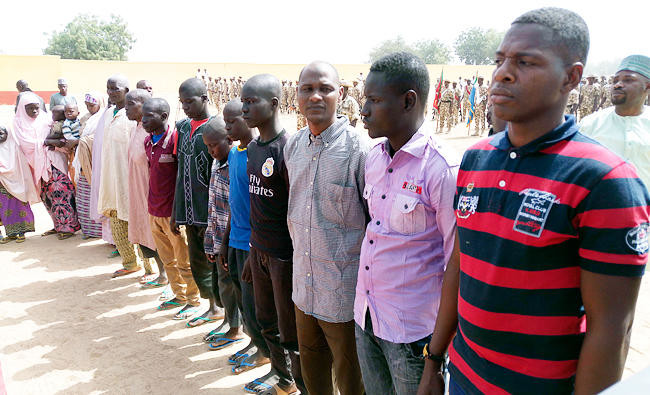 Nigerian army releases 244 suspects who denounced Boko Haram