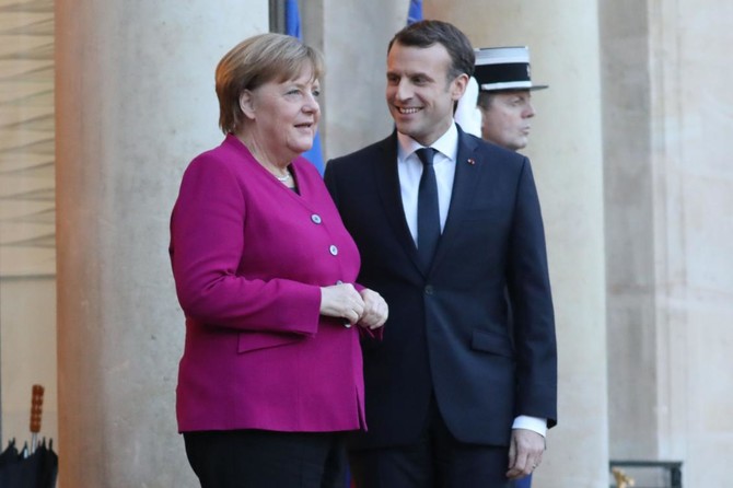 Merkel, Macron hopeful about German coalition talks | Arab News