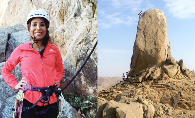 Saudi female rock-climbing instructor hopes to scale Olympic heights