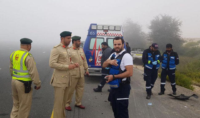 Thick fog blamed as second pile-up on UAE road in 3 days leaves 9 injured