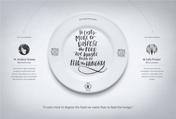 Empty plates raise awareness of world hunger