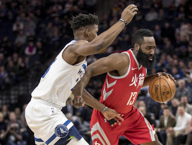 James Harden scores 34 as Houston Rockets beat Minnesota Timberwolves 126-108