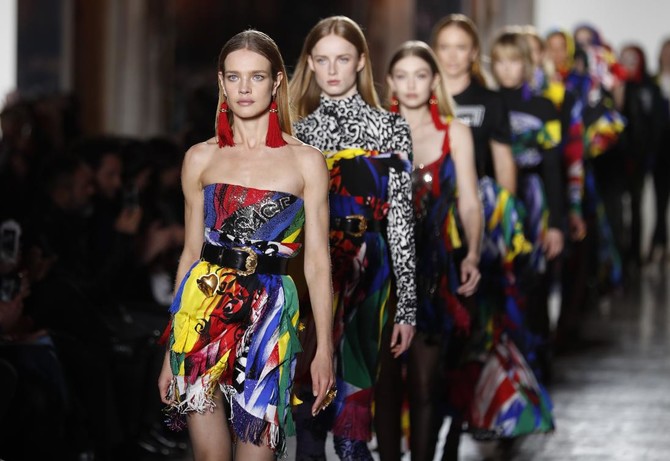 Versace rocks Milan’s fashion week with loud college style