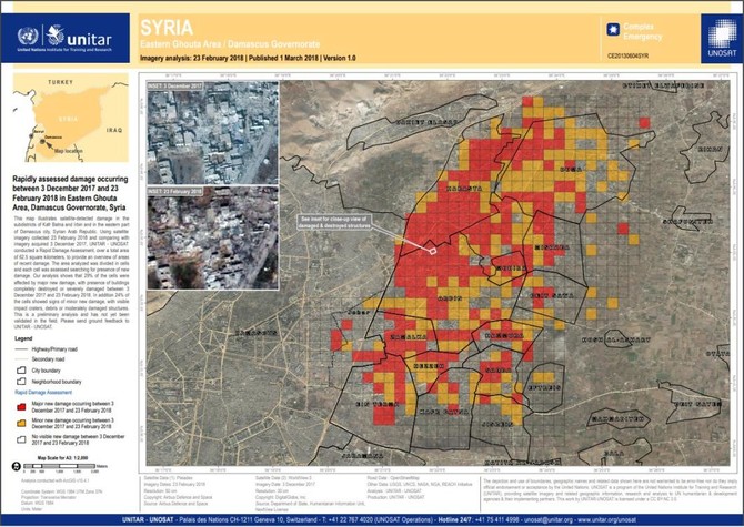 UN imagery of Syria's eastern Ghouta shows widespread damage