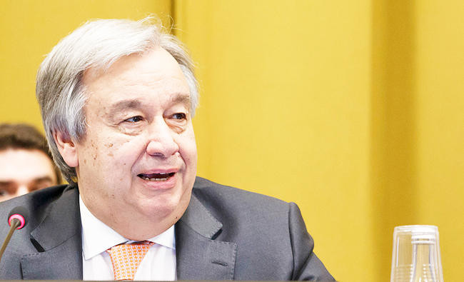 United Nations Secretary General Antonio Guterres Arab News