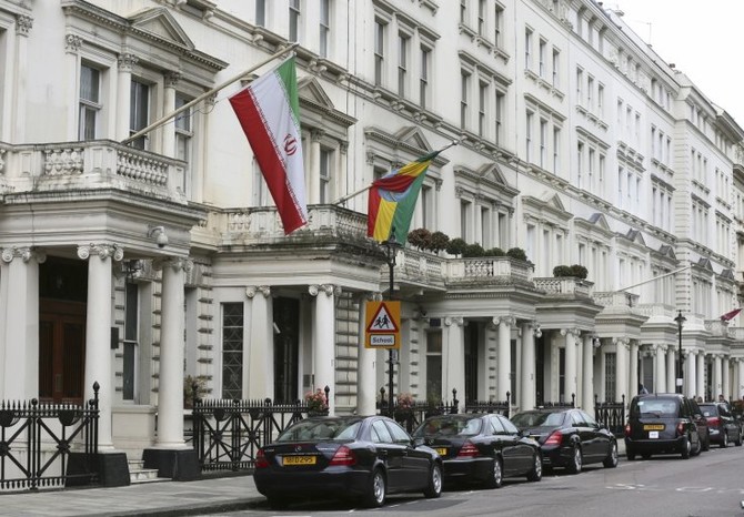 Protesters held after scaling Iran embassy in London: police