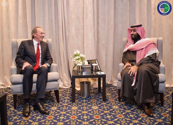 Saudi crown prince meets with JPMorgan and Morgan Stanley