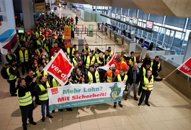 German Airport Security Staff Strike Hits More Than 600 Flights | Arab News