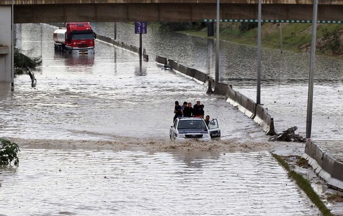 Several cars floating by massive flood in Al Bayda of Libya #libya #viral 