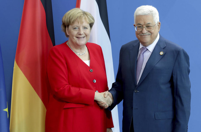 Merkel meets Palestinians’ Abbas for talks in Berlin | Arab News