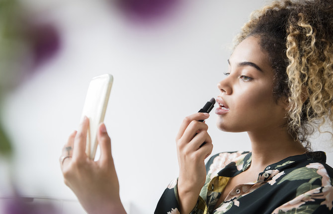 applying makeup