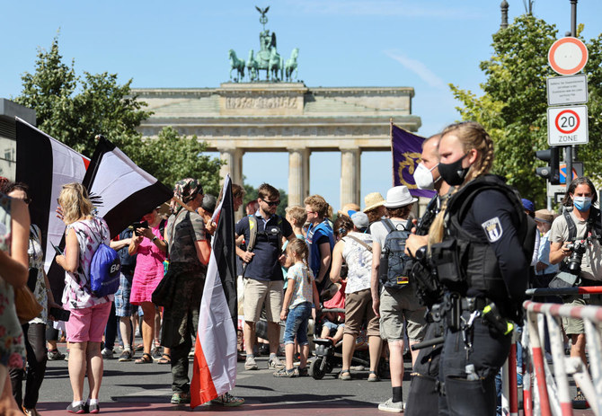 Thousands Protest In Berlin Against Coronavirus Restrictions | Arab News