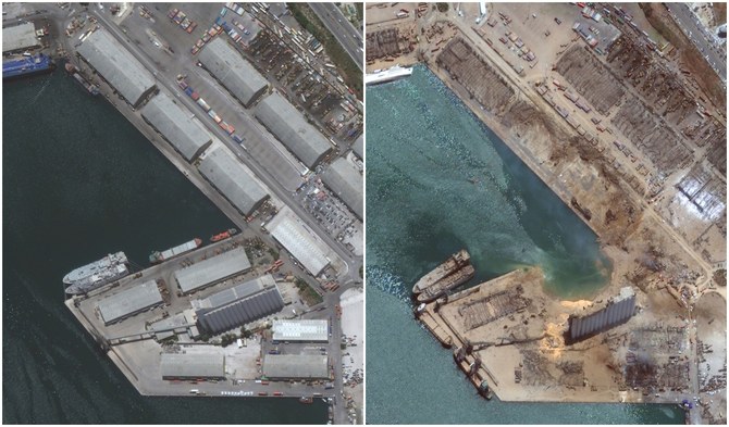 Before and after satellite images show Beirut port decimated 