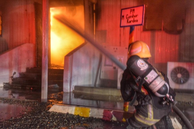 Fire in Jeddah’s Al-Sulaymaniyah neighborhood brought under control ...