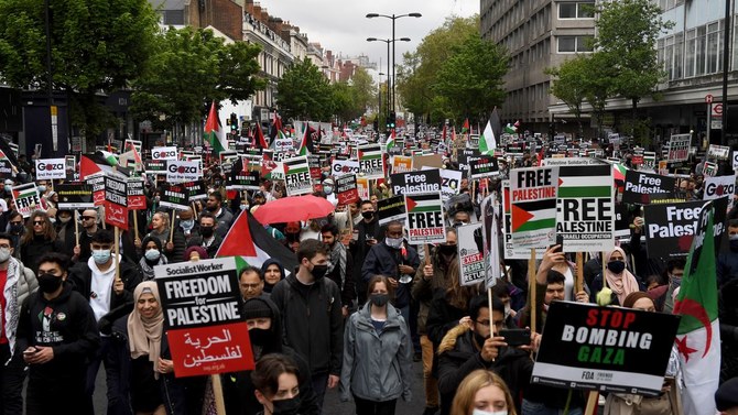 UK police arrest man after car driven into pro-Palestine protest | Arab ...