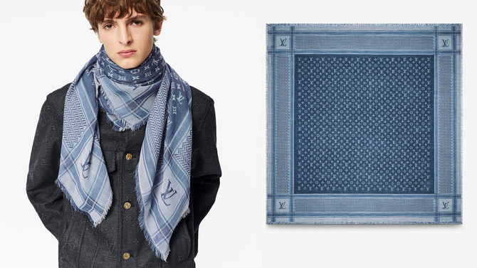 Louis vuitton navy store scarf