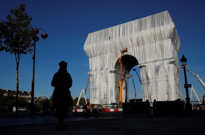 Really alive France unveils wrapped Arc de Triomphe Arab News