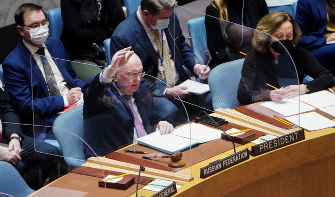 Russia Vetoes UN Demand That Russia Stop Attacking Ukraine | Arab News