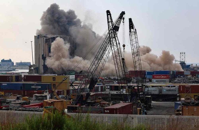 Parts Of Damaged Beirut Grain Silos Collapse On Blast Anniversary 