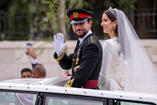 Jordan’s Crown Prince Hussein bin Abdullah II weds Saudi national Rajwa ...