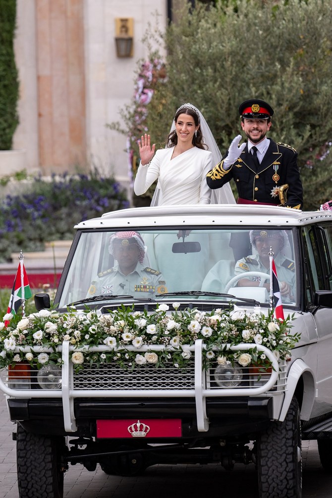 Jordan’s Crown Prince Hussein bin Abdullah II weds Saudi national Rajwa ...