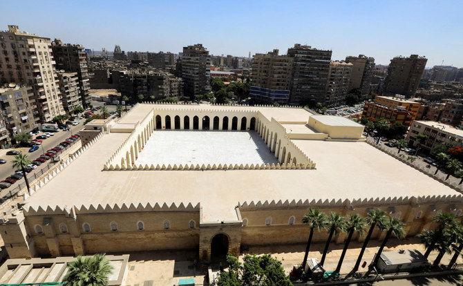 A general view of the                    historical mosque of al-Zahir Baybars as Egypt reopens                    it after the completion of renovation work, in Cairo,                    Egypt, June 5, 2023. (Reuters)