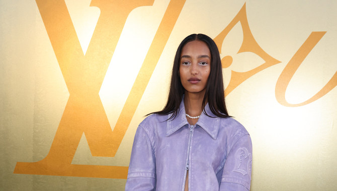 Mona Tougaard attends Pharrell Williams' first Louis Vuitton show