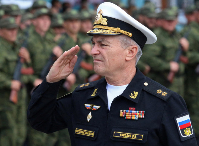 Russian Black Sea commander shown working after Ukraine said it