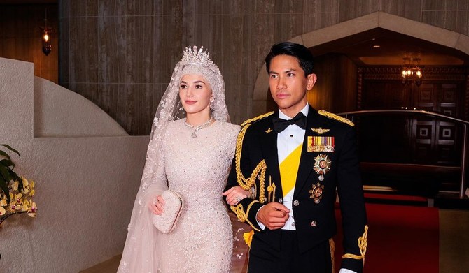 Brunei's Princess Anisha Rosnah wore Zuhair Murad gown at wedding reception
