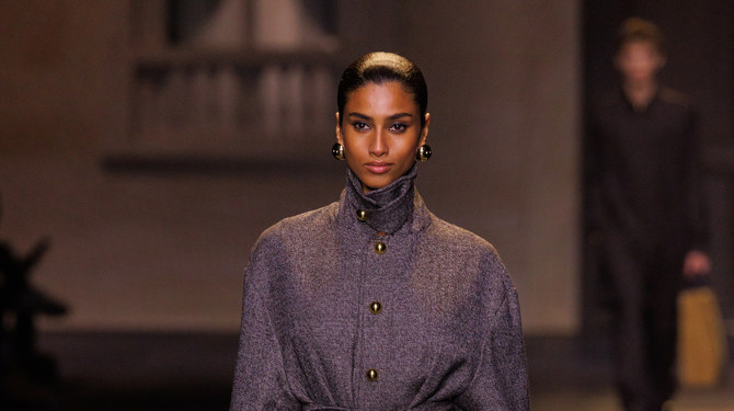 Model: Imaan Hammam. Givenchy Fall 2014 Ready-to-Wear