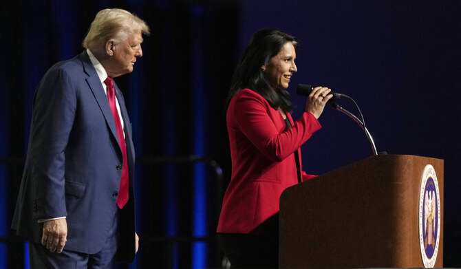 Tulsi Gabbard, who ran for 2020 Democratic nomination, endorses Trump  against former foe Harris | Arab News