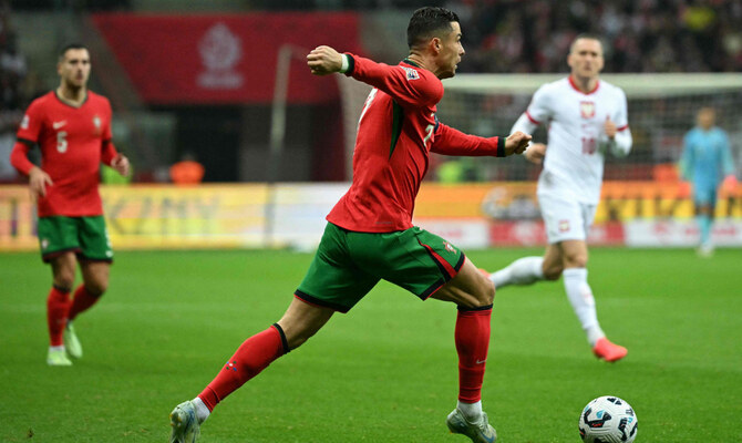 Ronaldo scores in Portugal’s Nations League win as Spain sink Denmark