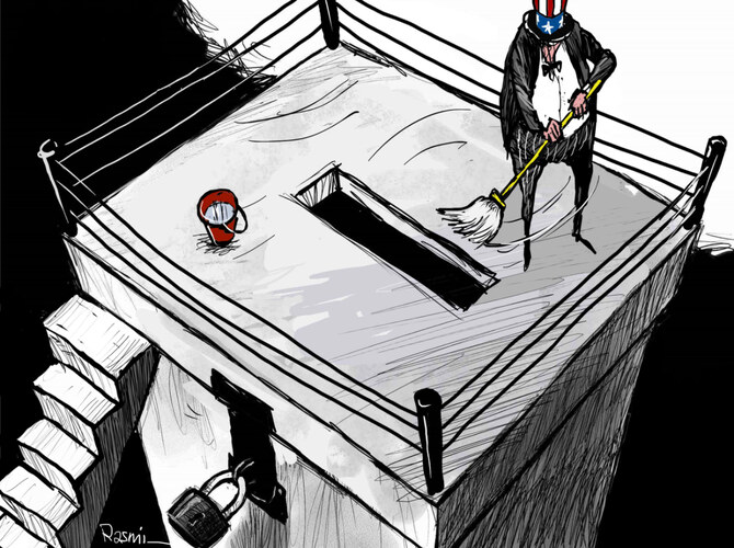 Cartoon by Amjad Rasmi. (Courtesy of Asharq Al-Awsat)