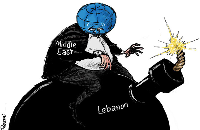 Cartoon by Amjad Rasmi. (Courtesy of Asharq Al-Awsat)