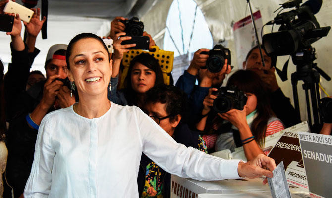 Sheinbaum First Woman Elected Mexico City Mayor Arab News