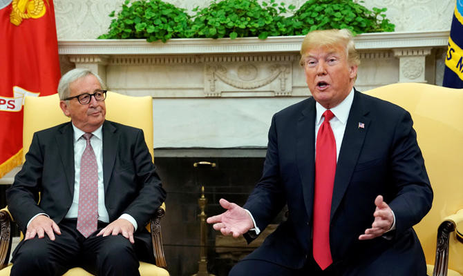 Trump, EU’s Juncker Agree To Ease Trade Tensions | Arab News