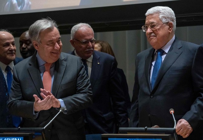 Palestinians take over as chair of UN developing countries