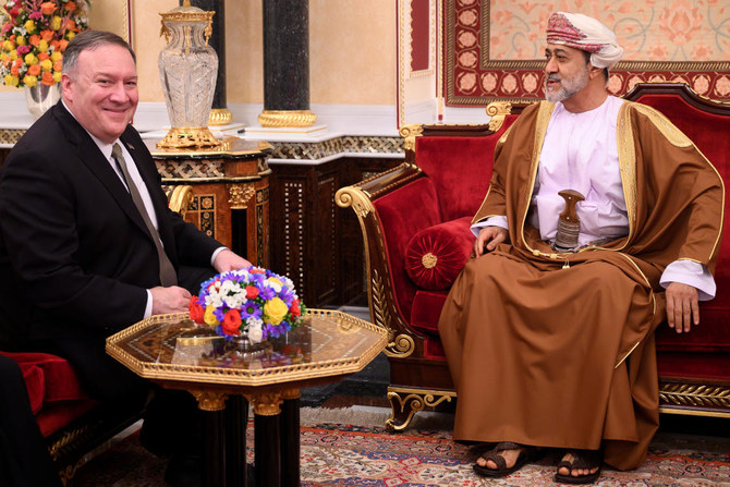 US Secretary of State Mike Pompeo meets new Sultan of Oman during Middle East tour