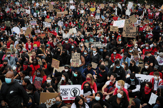 UK PM Boris Johnson condemns George Floyd killing as protesters take to London streets