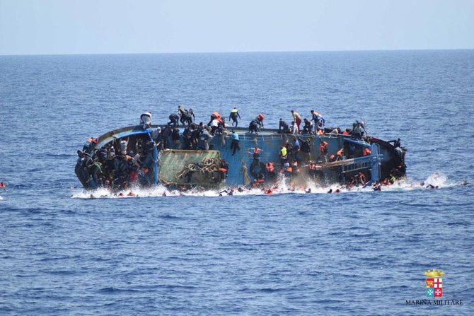 UN: 45 Migrants Killed When Boat Capsizes Off Coast Of Libya | Arab News