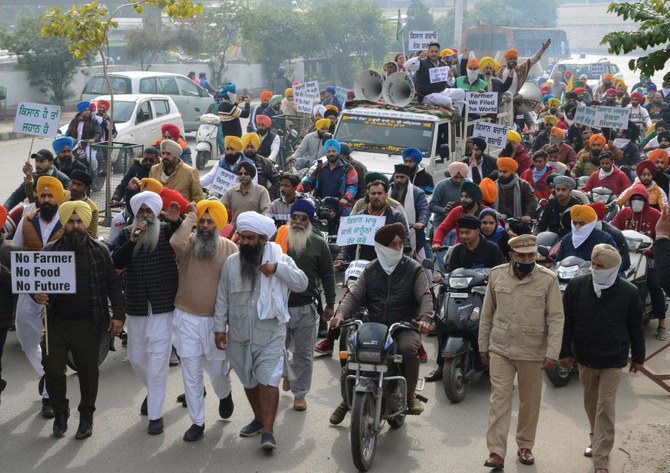 Protesting Indian Farmers Call For Second Strike In A Week | Arab News